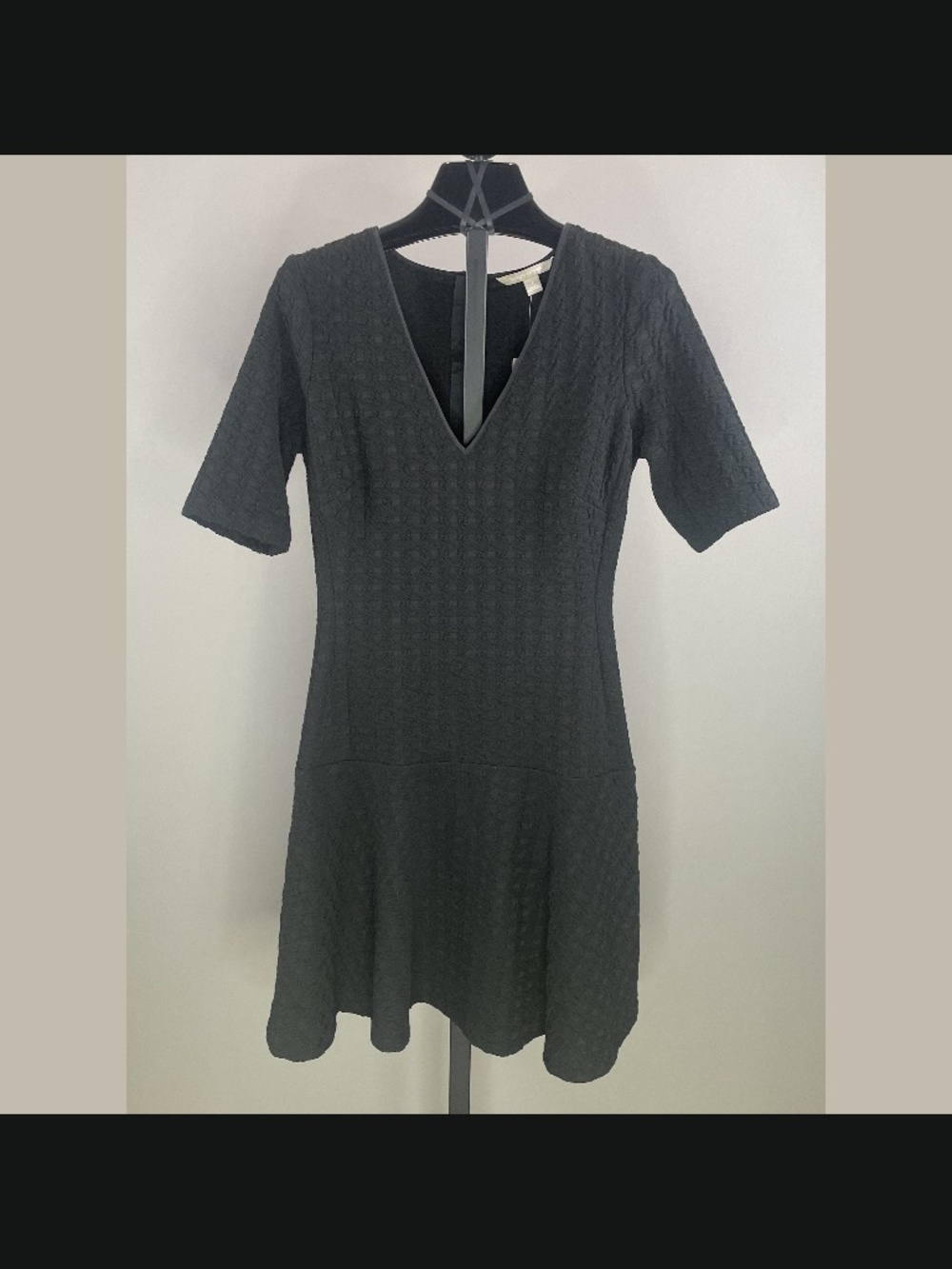 NEW Banana Republic Dress Womens 2 black fit flare preppy cocktail whimsy goth
